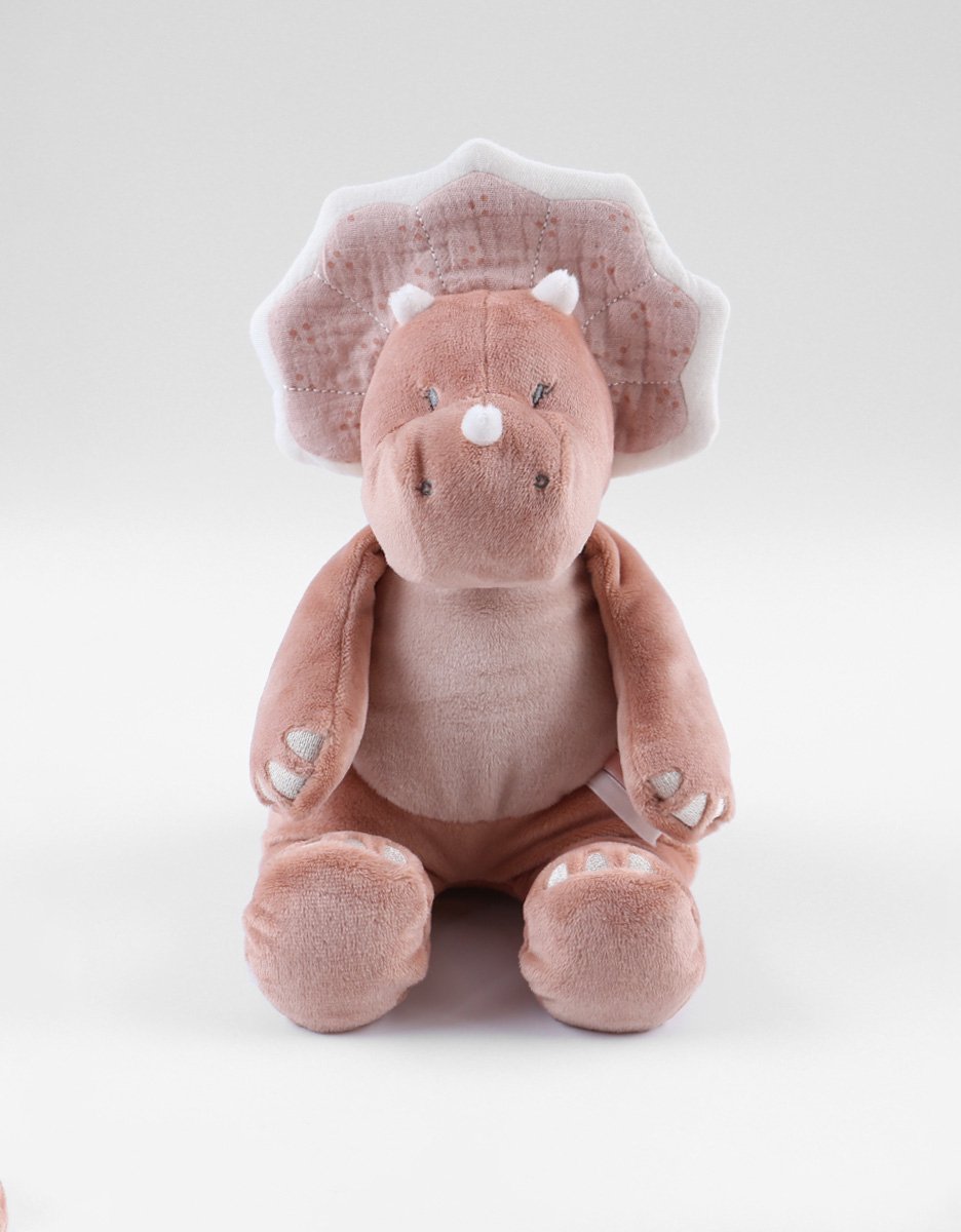 Noukies - Knuffel - Small - 25 cm - Popsie - Poederroze - Dino